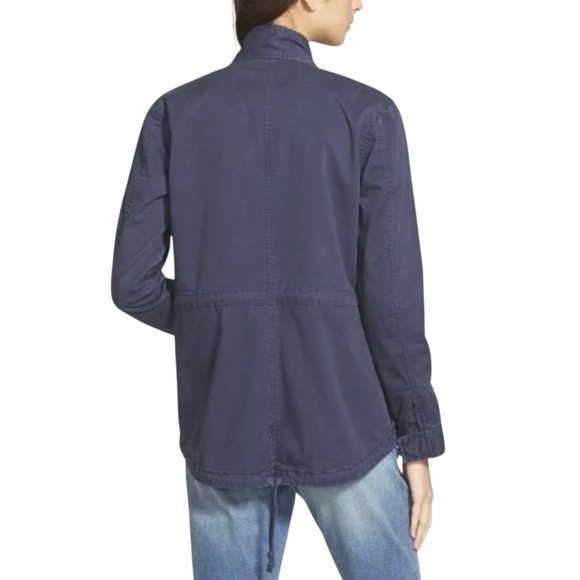 Hinge Designed in Seattle Utility Jacket XS Blue Four Pocket Drawstring - Picture 4 of 7